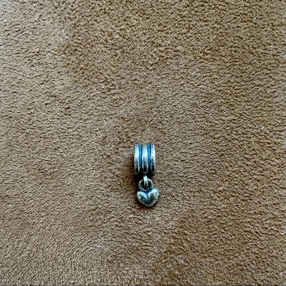 Pandora charm  sterling silver heart shaped pendant.